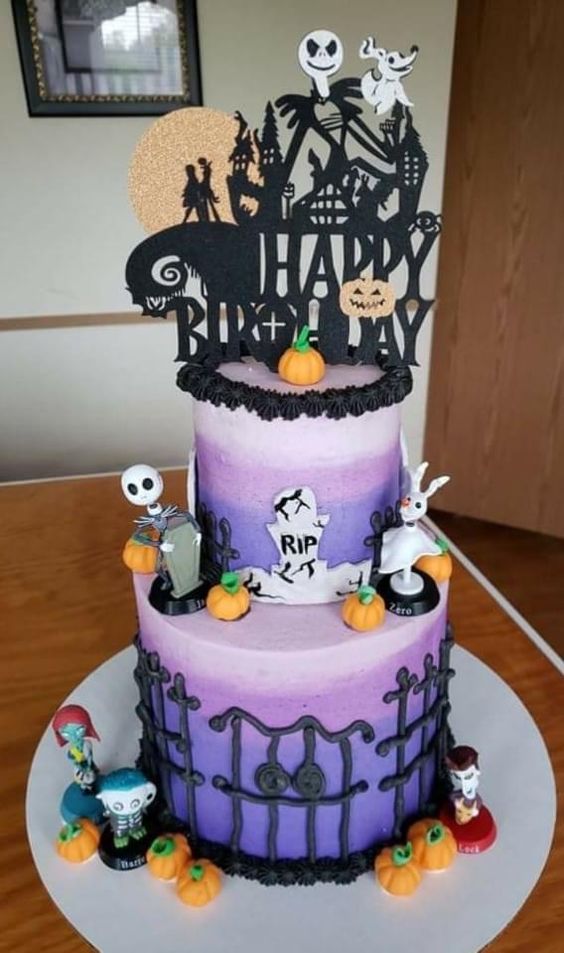 Nightmare Before Christmas Cake