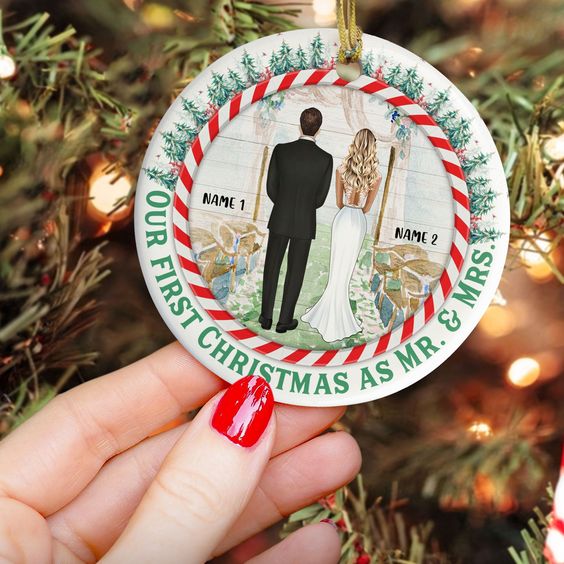 first christmas husband and wife ornament