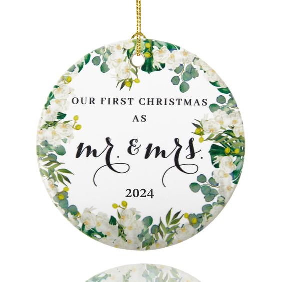 first christmas husband and wife ornament