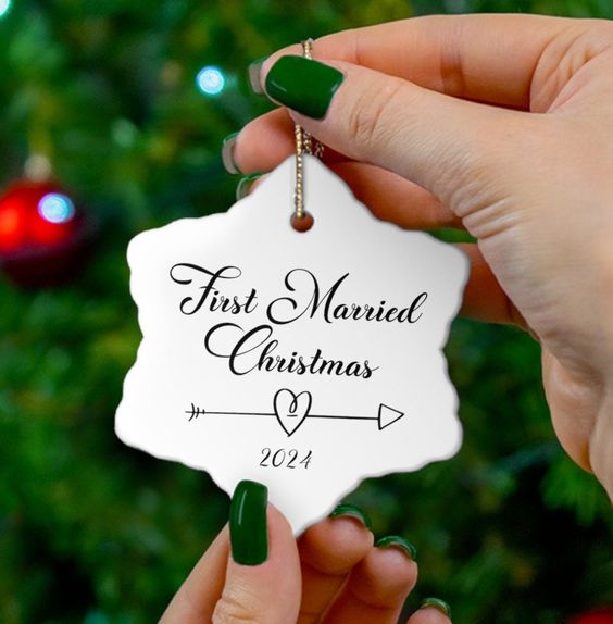 first christmas husband and wife ornament