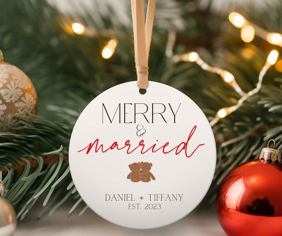 first christmas husband and wife ornament