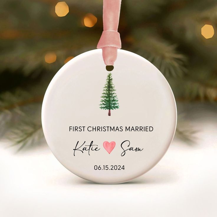 first christmas husband and wife ornament