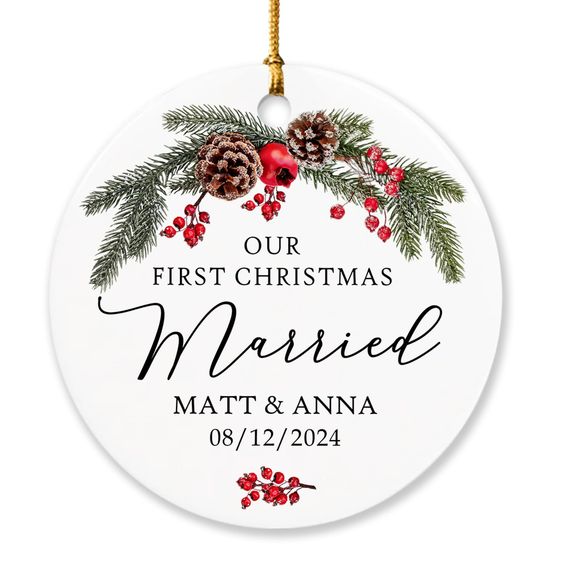 first christmas husband and wife ornament