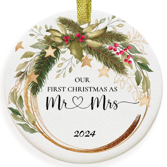 first christmas husband and wife ornament